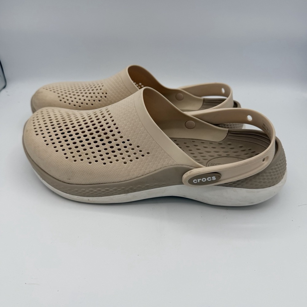 Crocs LiteRide 360 Clogs Mens Size 10 Women's 12 Cream Slip On Shoes Sandals